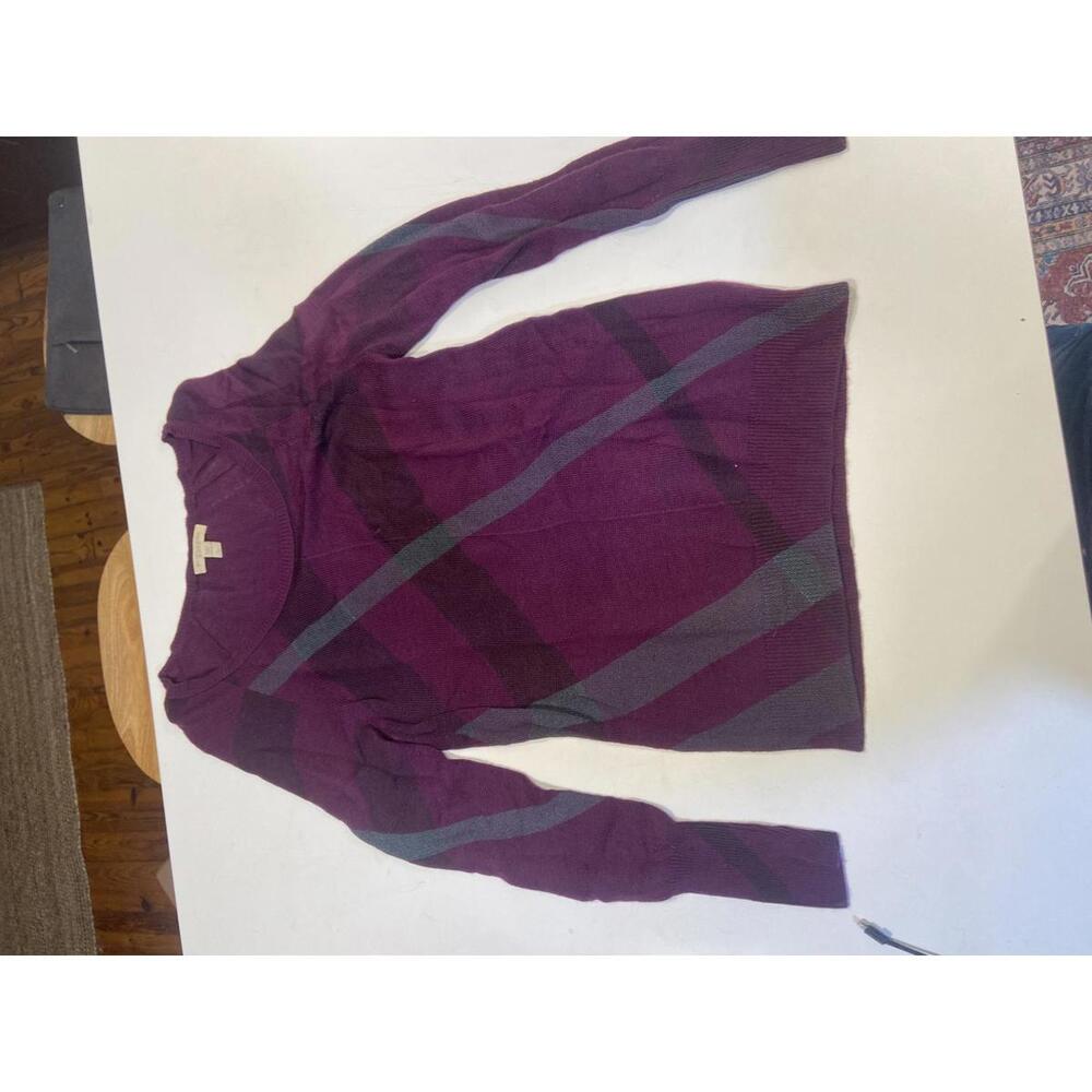Burberry Brit Women's Purple Patterned Sweater Medium